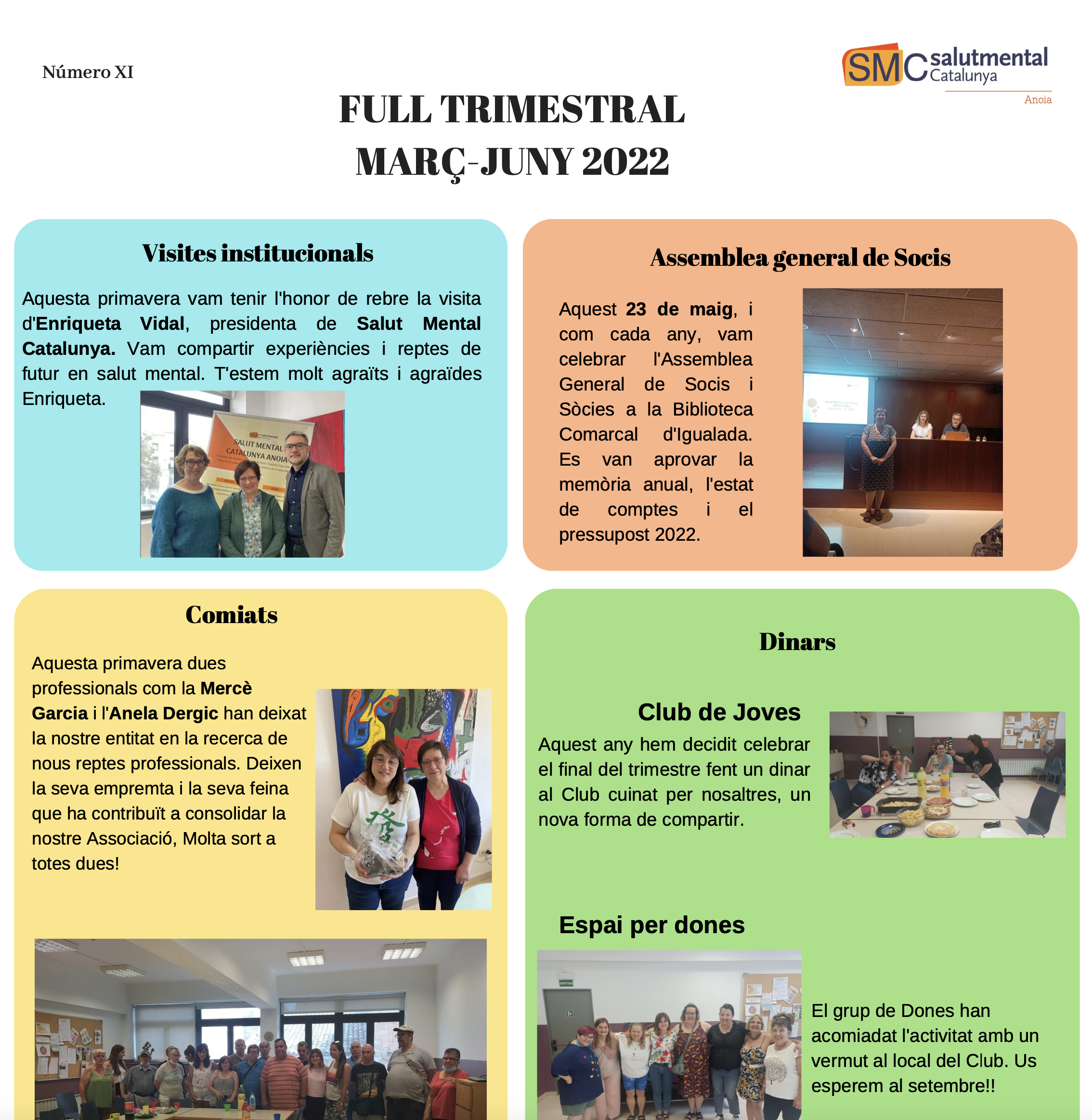 ASSOCIACIÓ FAMILIARS SALUT MENTAL ANOIA MARÇ JULIOL 2022